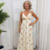 Sophia maxi dress Cream gold