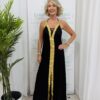 Molly maxi dress (black / gold)