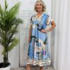Capri dress with sleeves light Blue