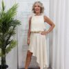 Poppy asymmetrical dress cream