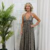 leanne maxi dress black/brown