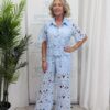 Nina 2 piece trouser suit Blue