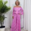 Evie Lace style 2 piece trouser suit pink