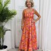 Nina dress (Orange multi colour)