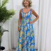 Nina dress (blue/lemon)