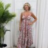 Sinead maxi dress (purple/leopard)