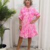 Bondi Beach shirt dress pink