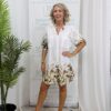 Bondi Beach shirt dress white/leopard