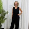 Lisa 2 piece trouser suit Black