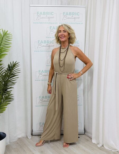 Carla jump suit taupe