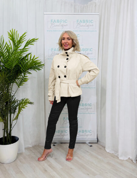 Mara funnel neck jacket cream