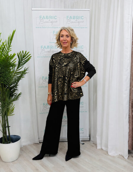 The Sophie Gold Detail Jumper black